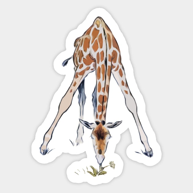 Baby Giraffe - Snack Attack Sticker by The Blue Box